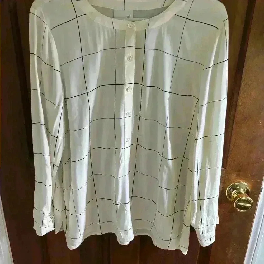 J Jill button down blouse size L